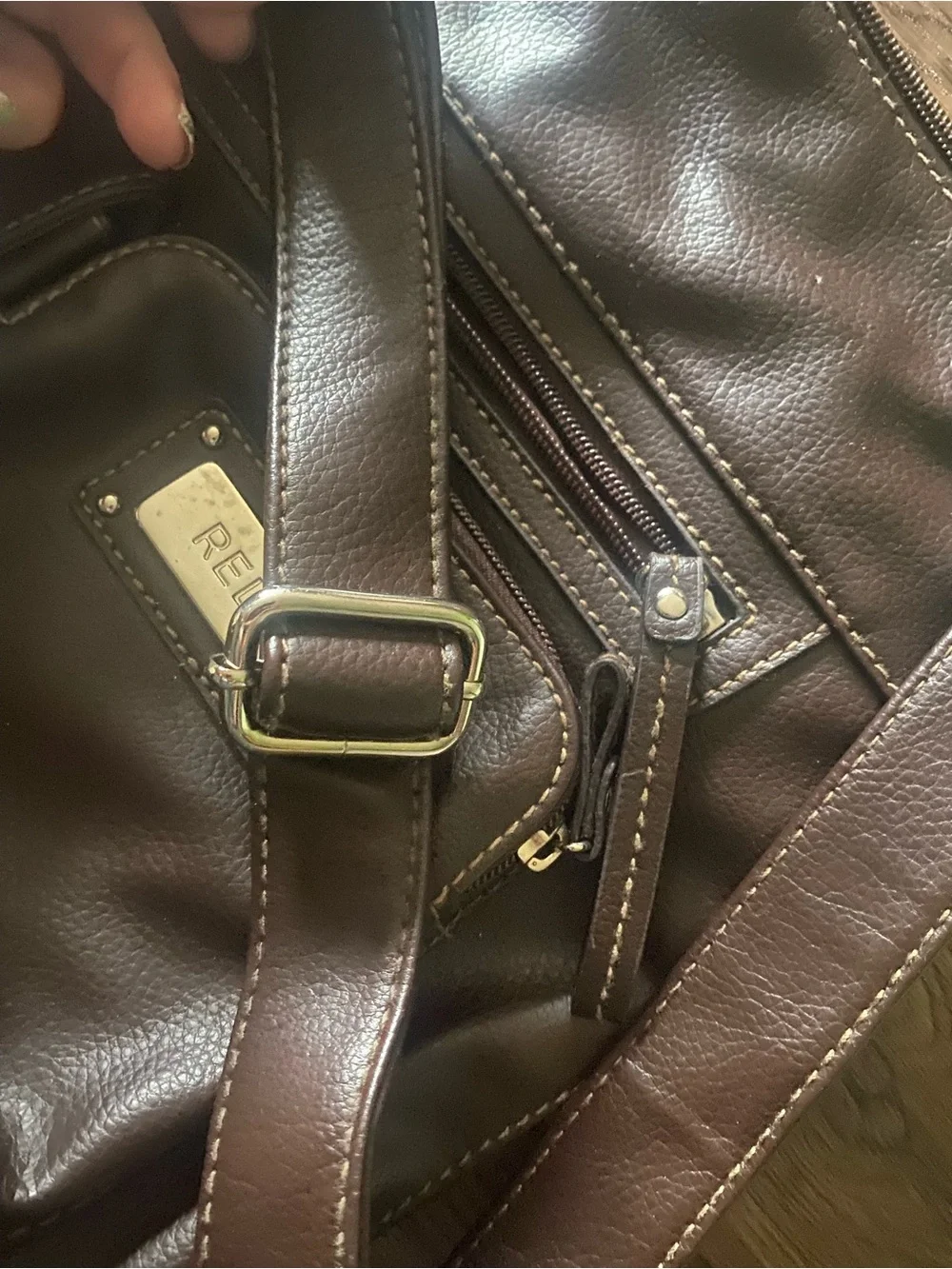 Relic Brown Women's Shoulder Bag with Front Pockets